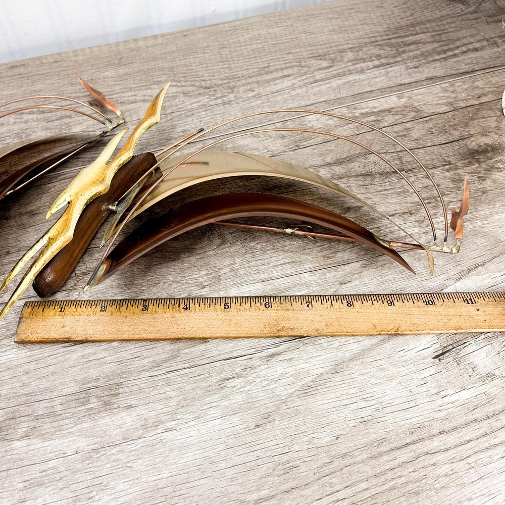 MCM Brass Sailboat Set of 2 - Vintage Sail boat Decor - Picture 10 of 11